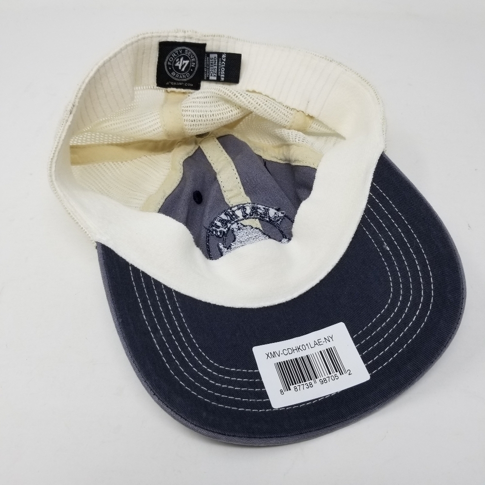 Martha's Vineyard NWT 47 Closer Stretch Fit Hat OS Mesh Text Embroidered Patch - Picture 9 of 12